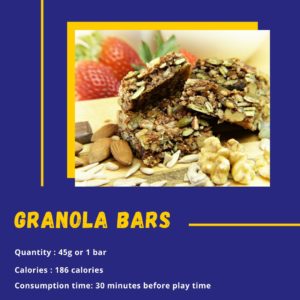 pre workout diet granola-bar