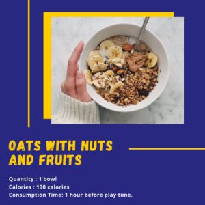 pre work out diet oats-with-nuts-and-fruits