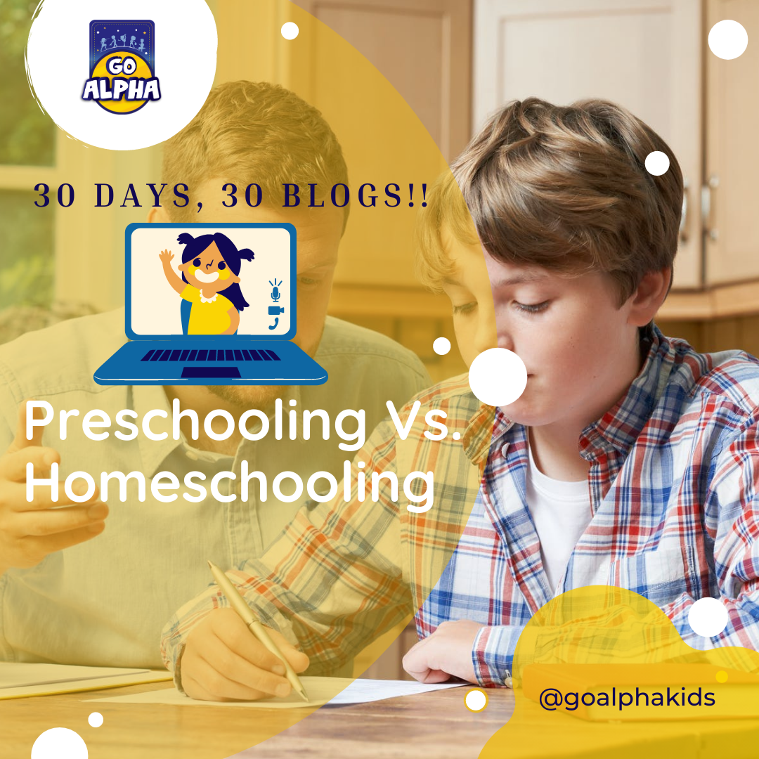 Preschooling Vs. Homeschooling Banner